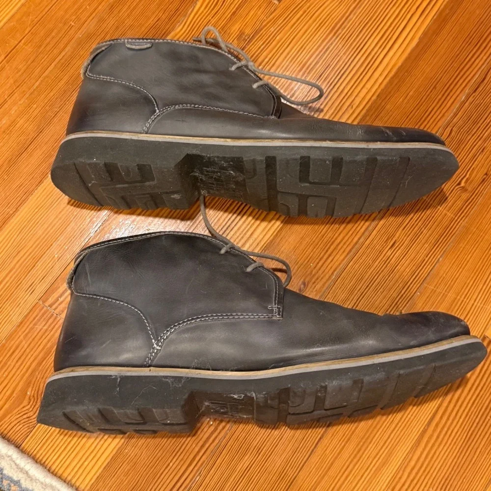 Pikolinos Mens‎ Dark Gray Leather Lace Up Chukka Boots Size 45/11.5